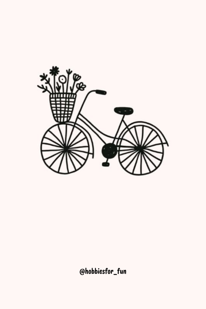 doodle ideas aesthetic, Bicycle
