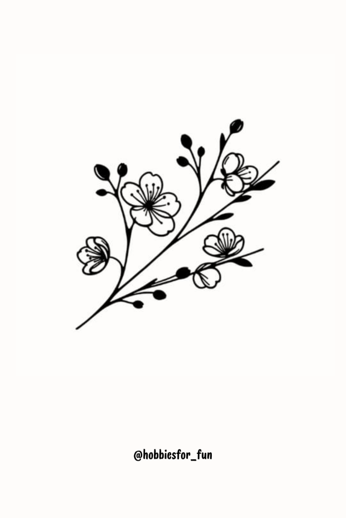 drawing ideas aesthetic, Cherry Blossoms