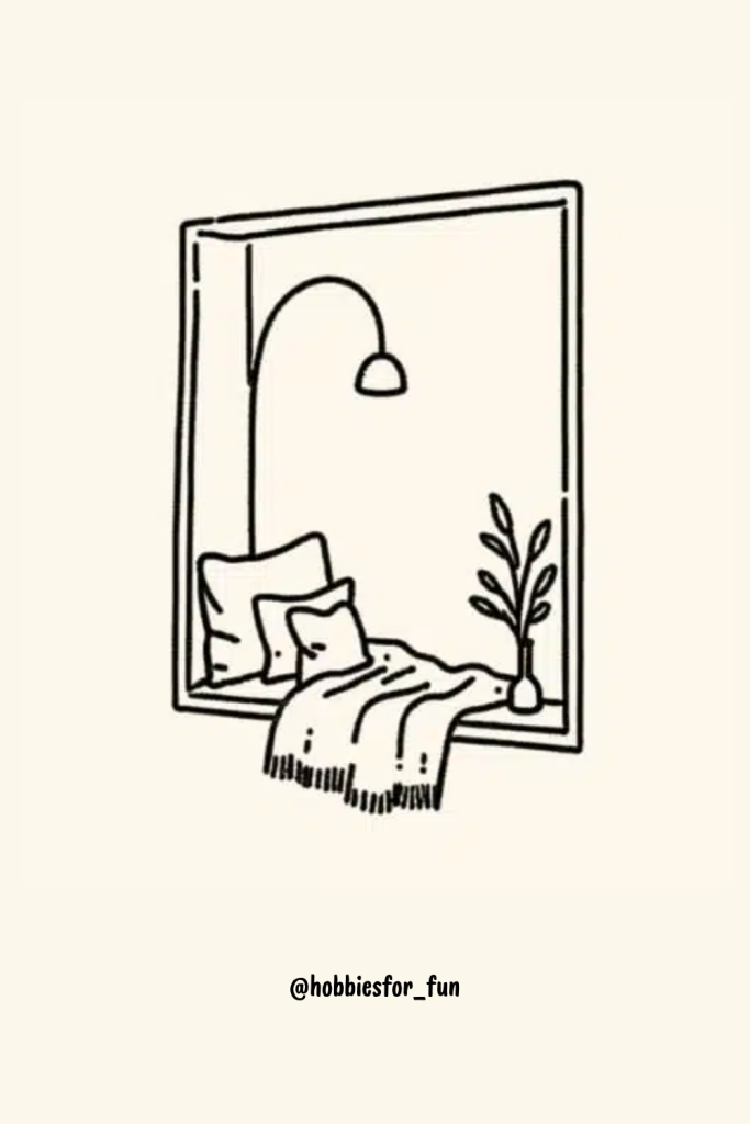aesthetic drawing, A Cozy Corner