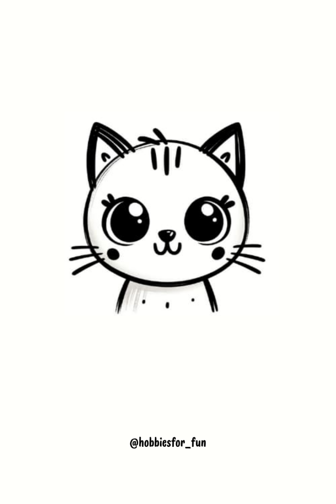 cute aesthetic drawing ideas easy, Cat 