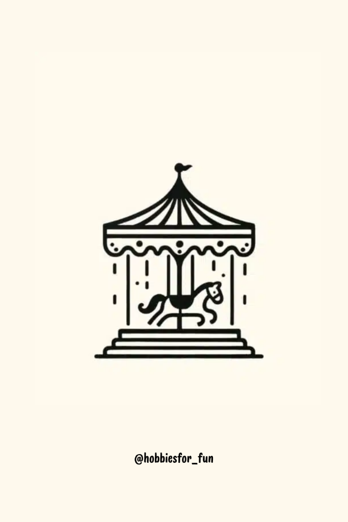 aesthetic drawings, Carousel