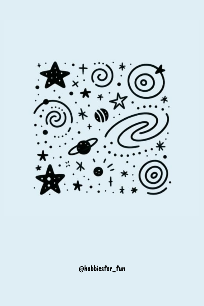 aesthetic drawings simple, Cosmos
