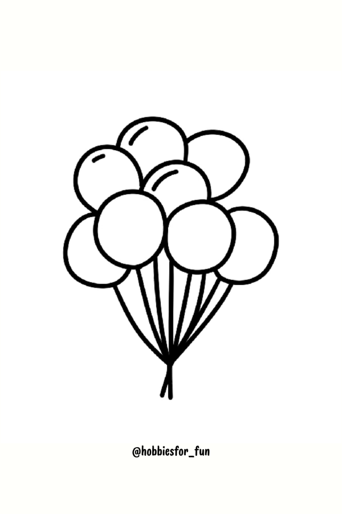 aesthetic little drawings, A Bunch of Balloons