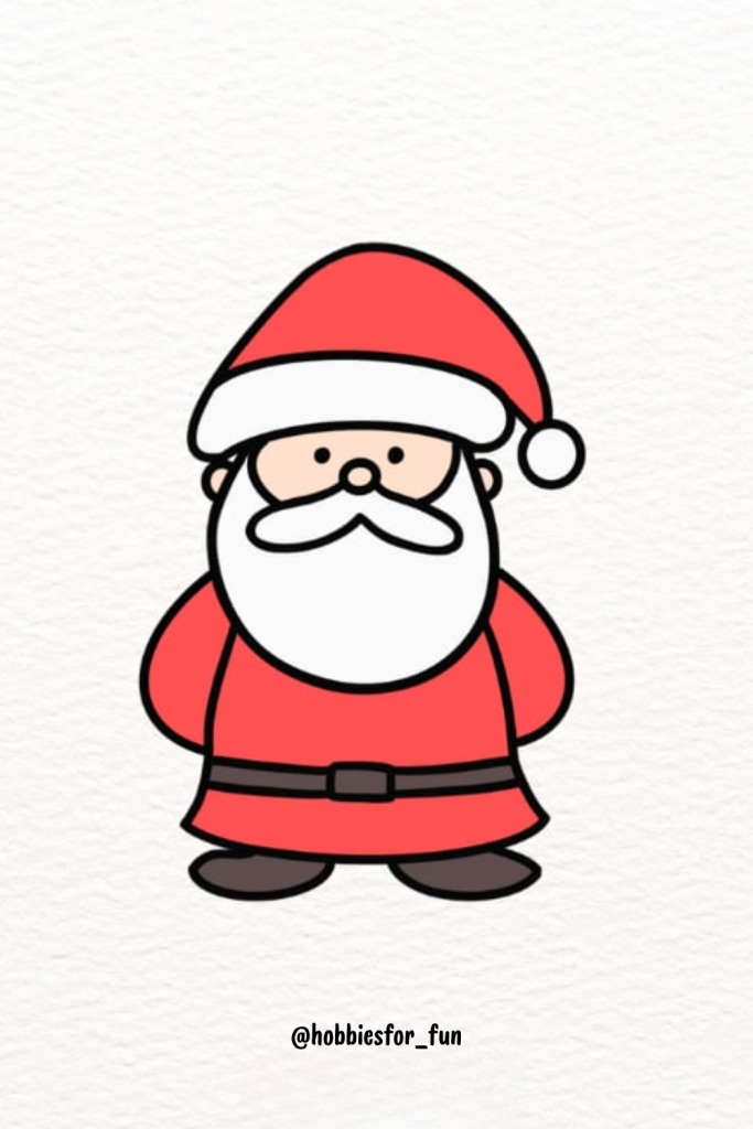 Full body Santa Claus drawing