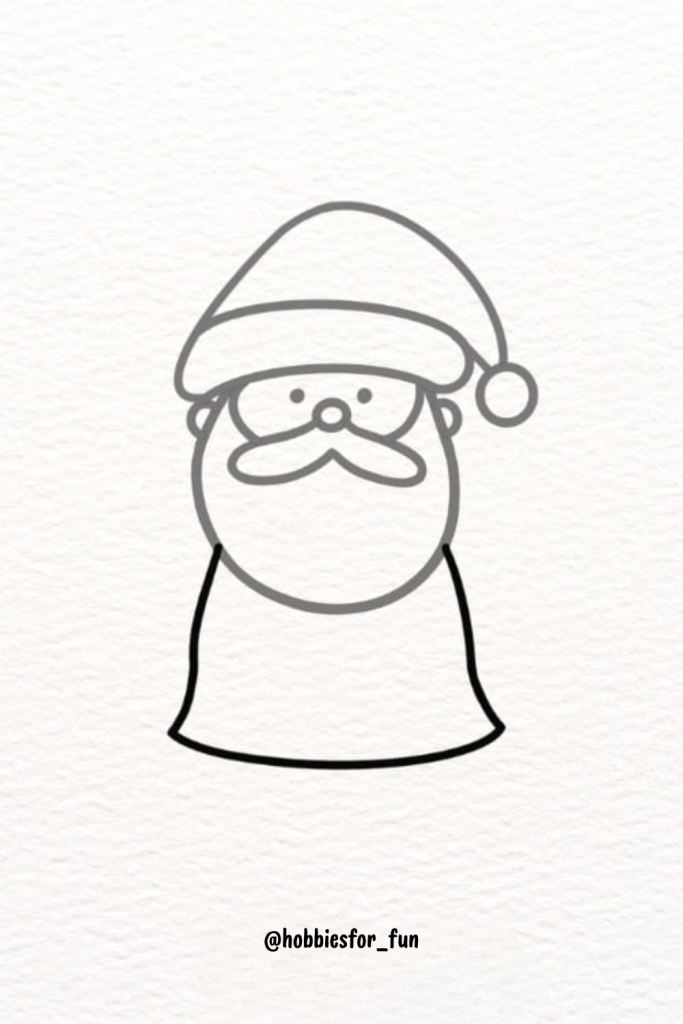 Draw the Santa Claus’s body