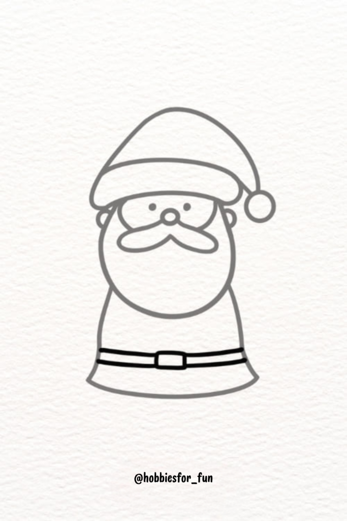 Draw the Santa Claus’s belt