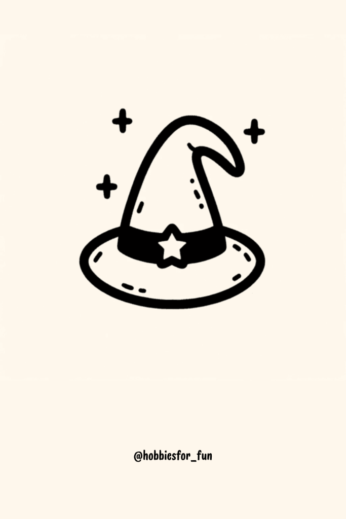 cute halloween drawings, Witch Hat