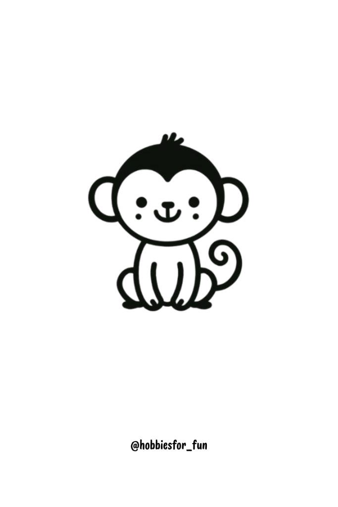 How To Draw A Monkey Step-by-step? Cute Monkey Drawing Easy