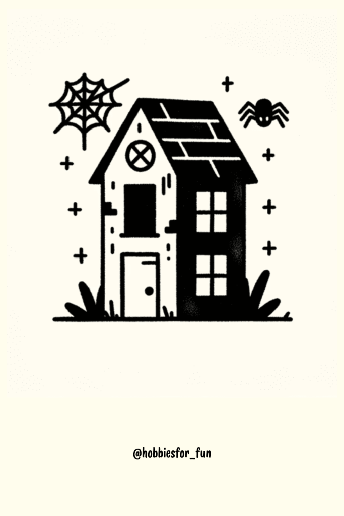 haunted house drawing ideas