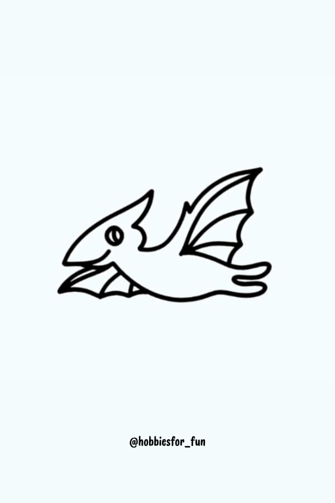 dinosaur drawing cool, Flying Dinosaur