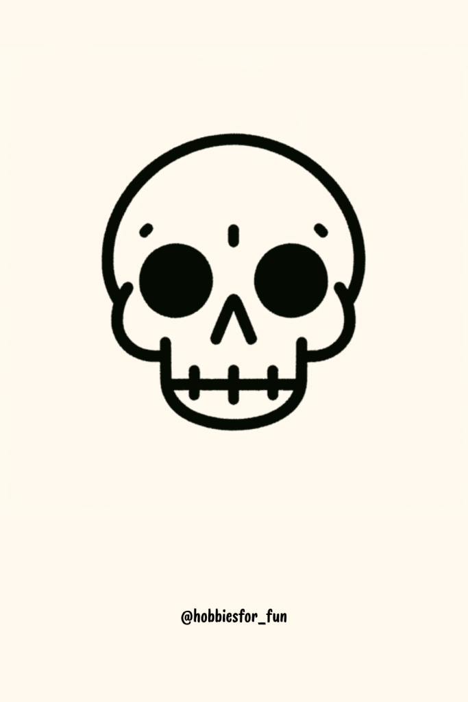 scary halloween drawings, Skull