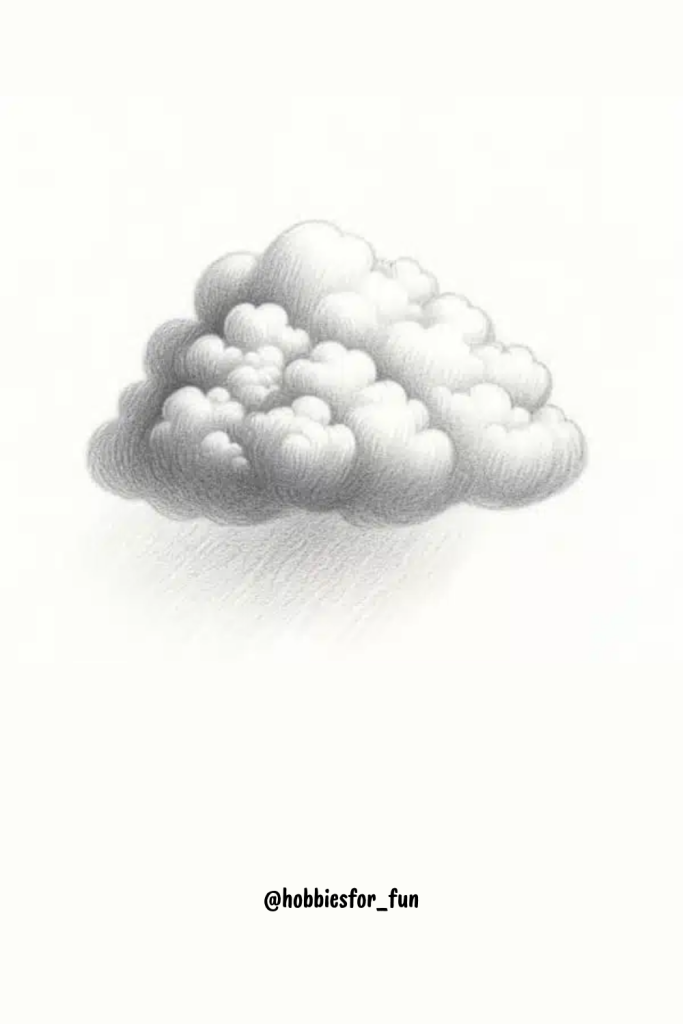 Beautiful Pencil Shading Drawing, Cloud