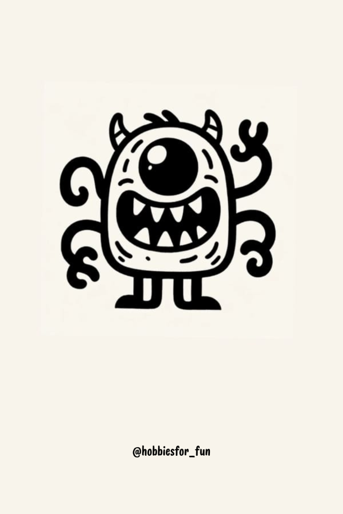 scary drawing ideas, Scary Monster