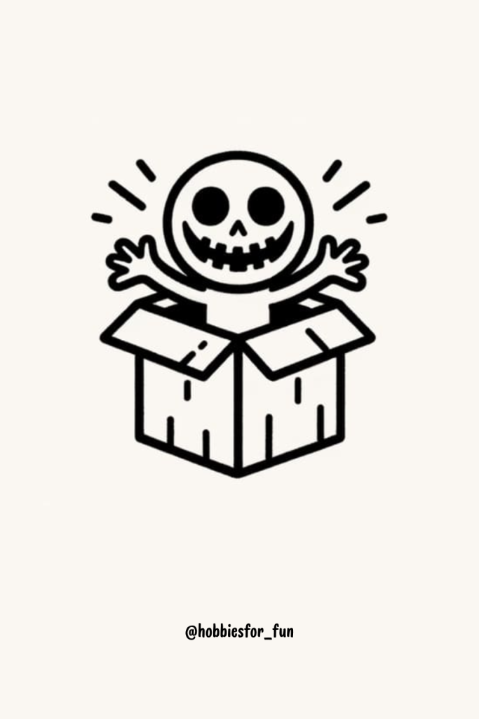 scary drawing ideas, Scary Jack-in-the-Box