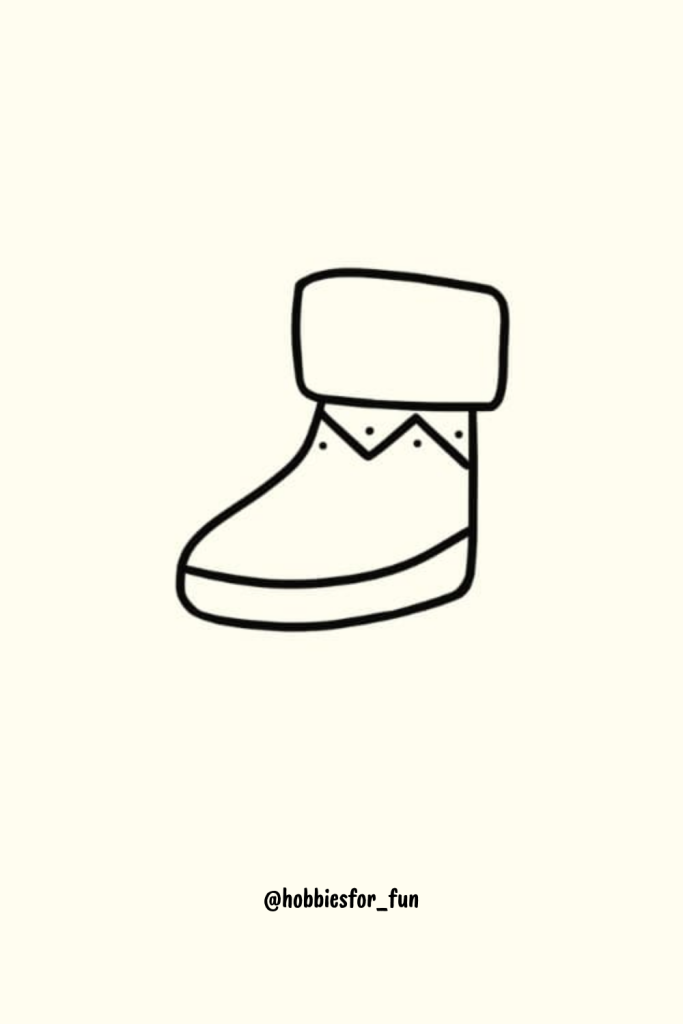 Easy Cute Boot Doodle to Draw