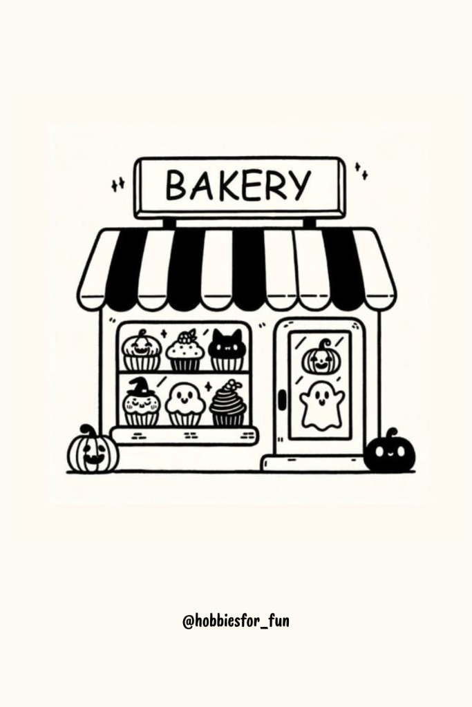 drawing halloween, Halloween Bakery