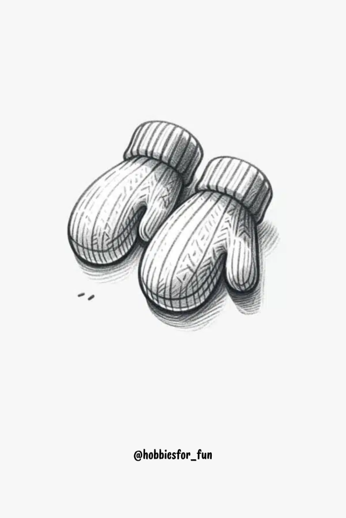 Pencil Drawing Easy And Beautiful, Mittens