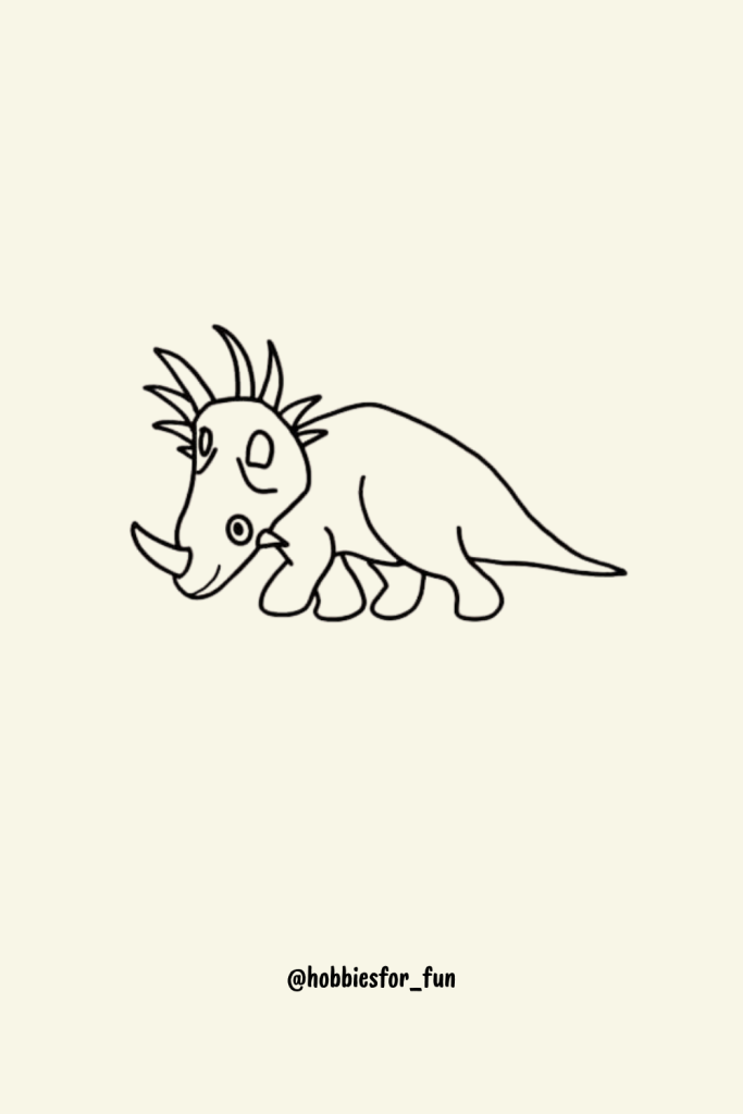 Cool Triceratops Drawing Easy