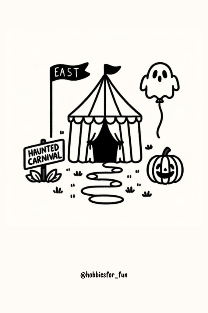halloween pictures to draw, Haunted Carnival
