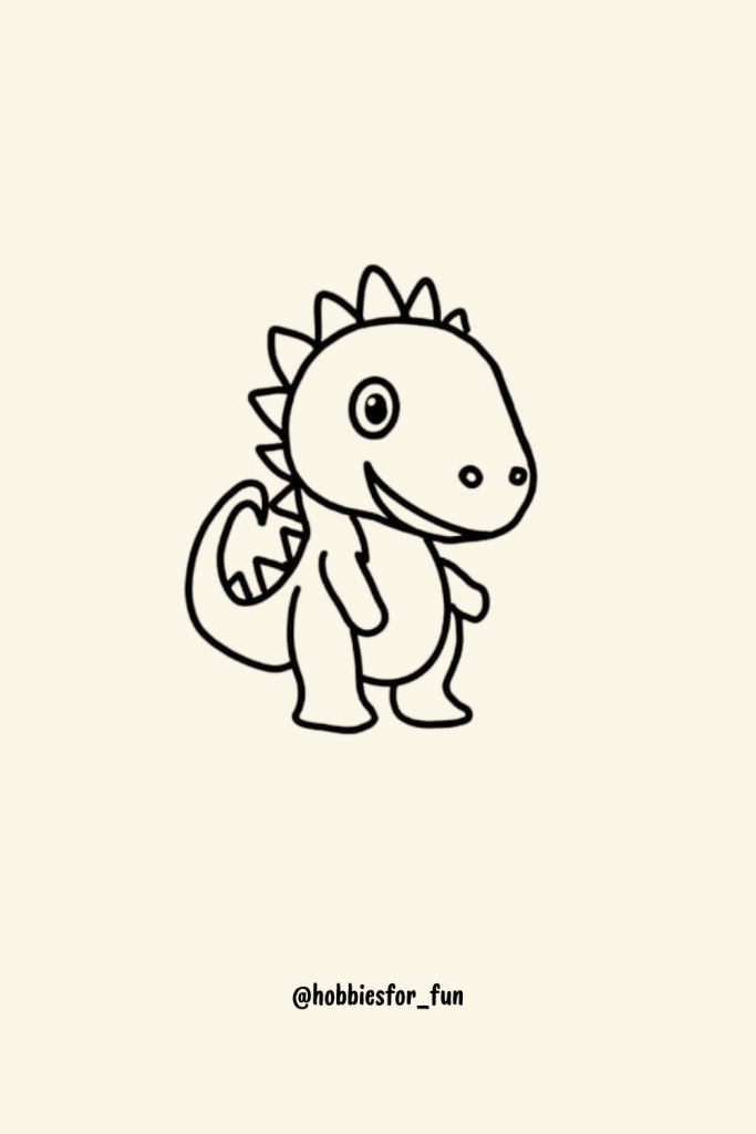 Cartoon Stegosaurus Drawing