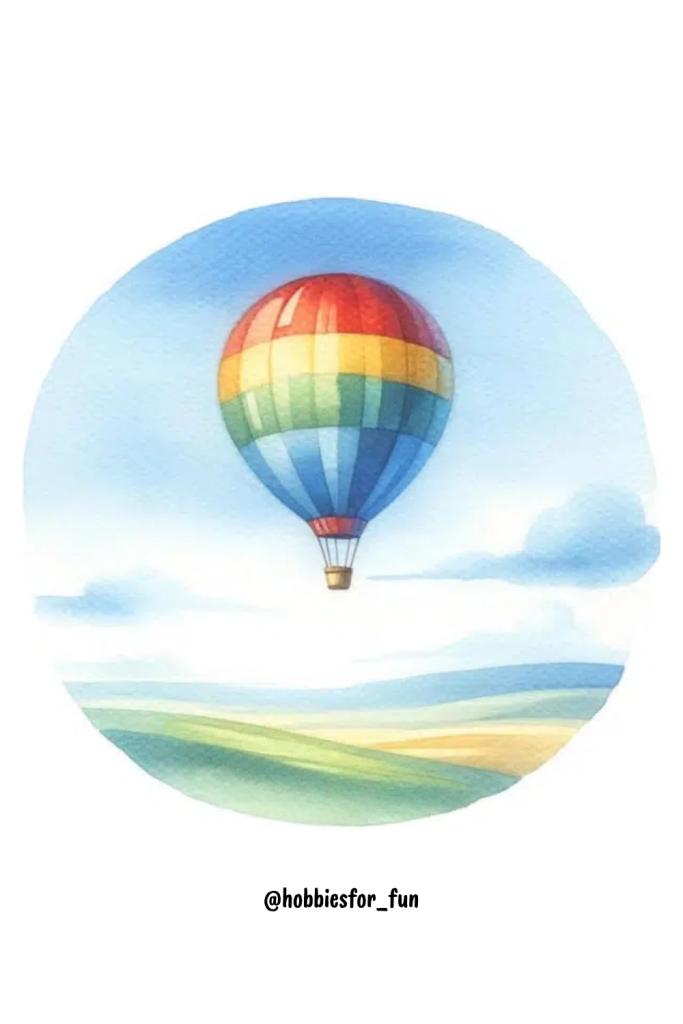 Watercolor Inspo, Hot Air Balloon