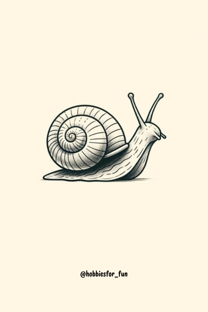 Attractive Pencil Drawing Ideas, Snail