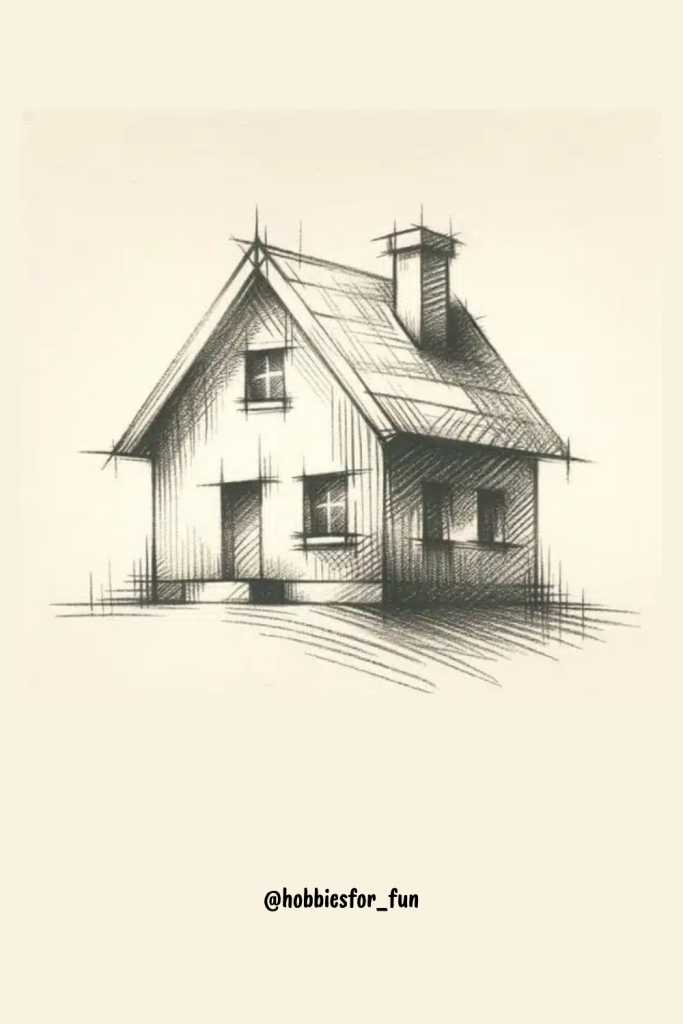 Pencil Drawing, House