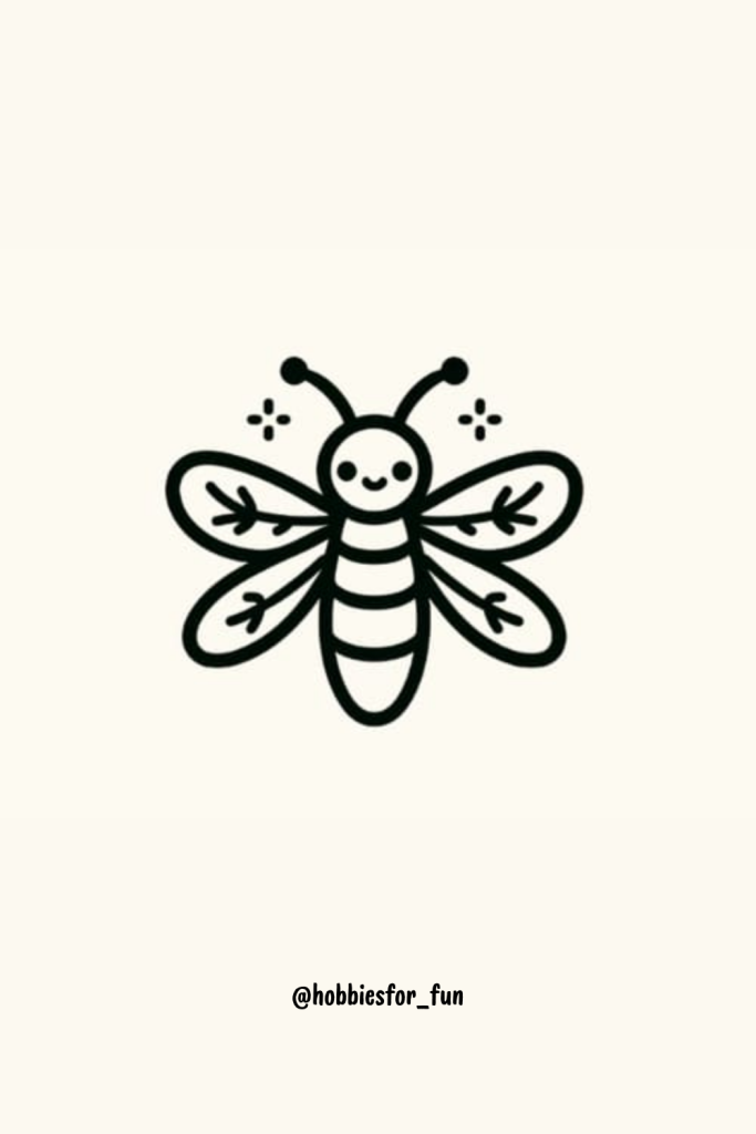 Cute doodles easy, Bee