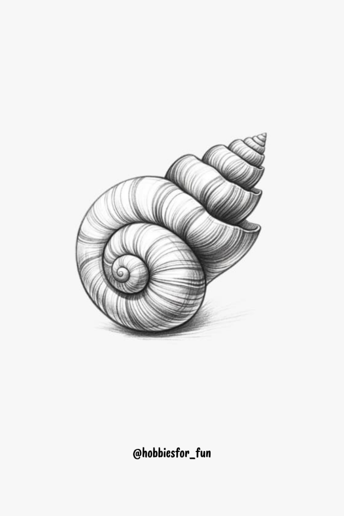 Pencil Drawing Ideas, Seashell