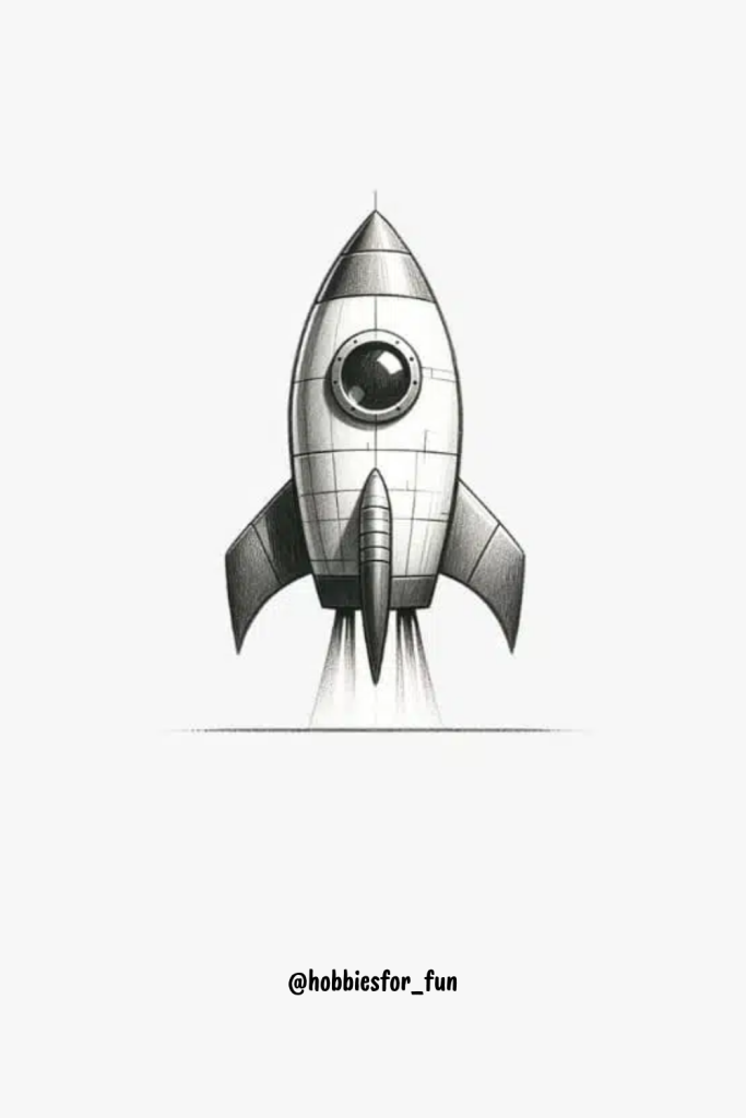 Pencil Cool Drawings, Rocket