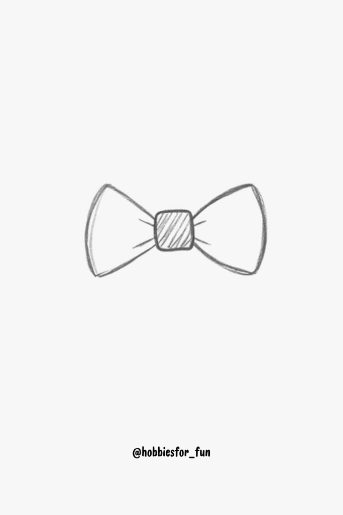 Easy Pencil Drawing, Bow Tie
