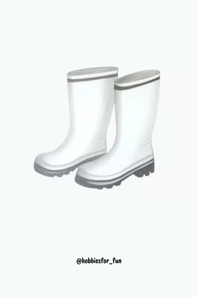 Pencil Drawing, Rain Boots