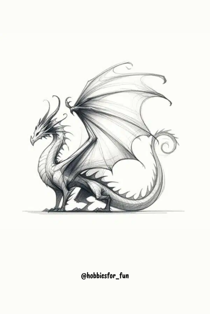 Easy Realistic Pencil Drawings, Dragon