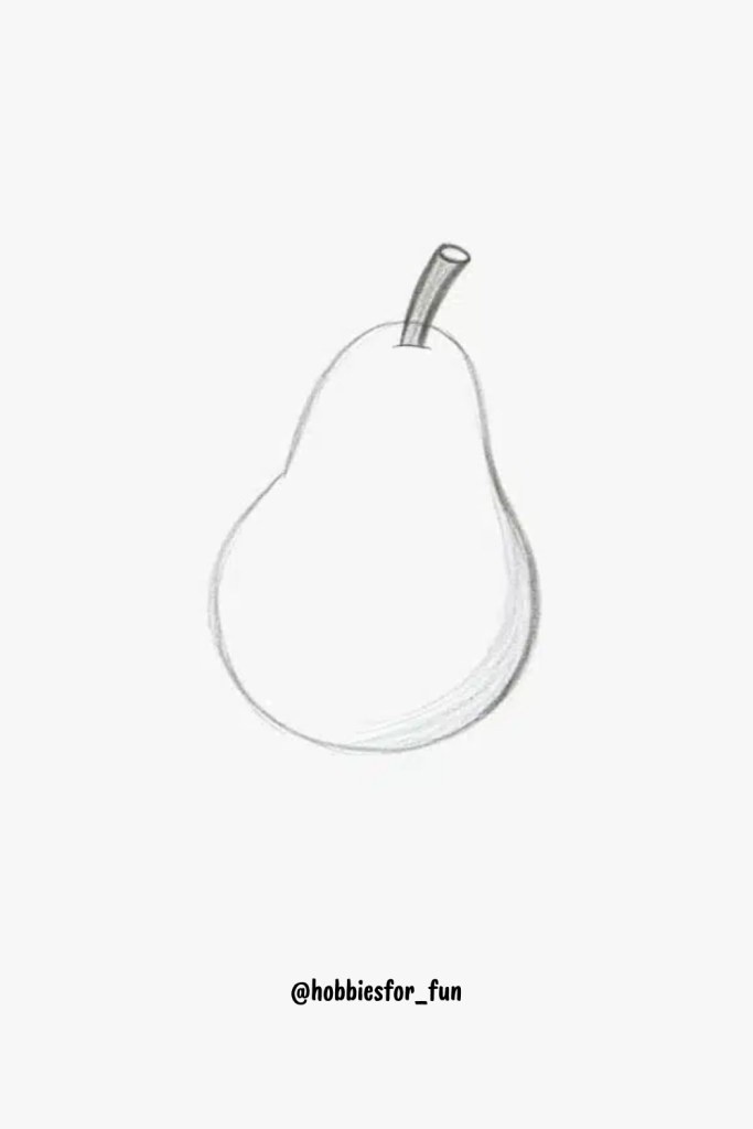 Easy Drawing With Pencil, Pear