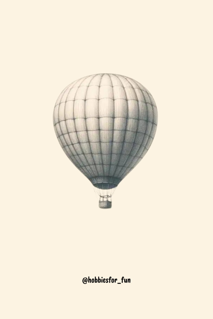 Pencil Drawing, Hot Air Balloon