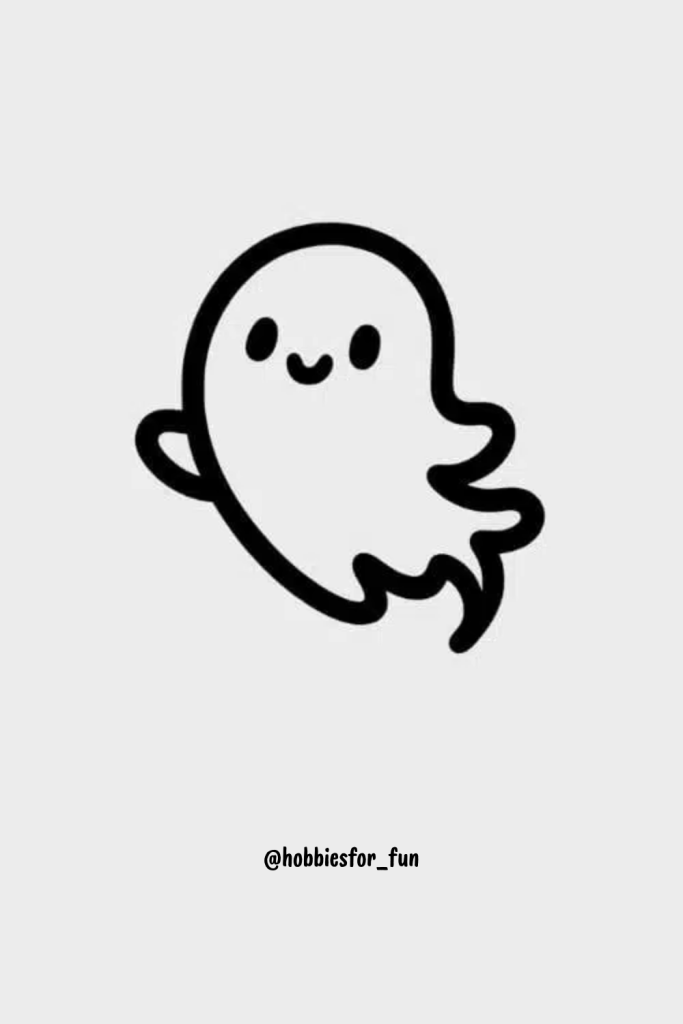 Easy Cute Ghost to Draw