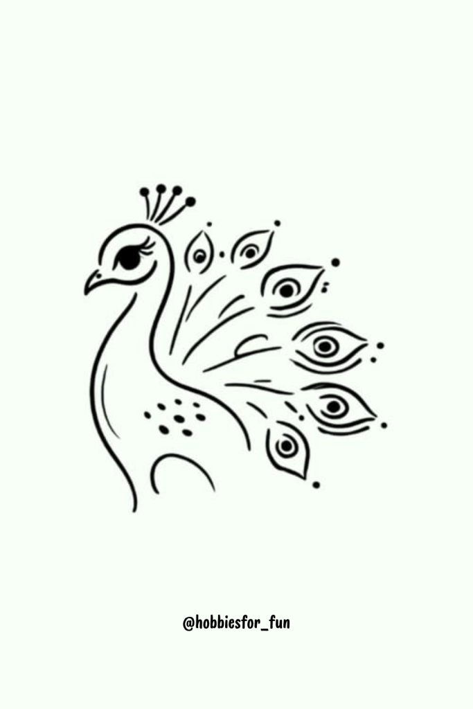 Easy Doodle To Draw, Peacock