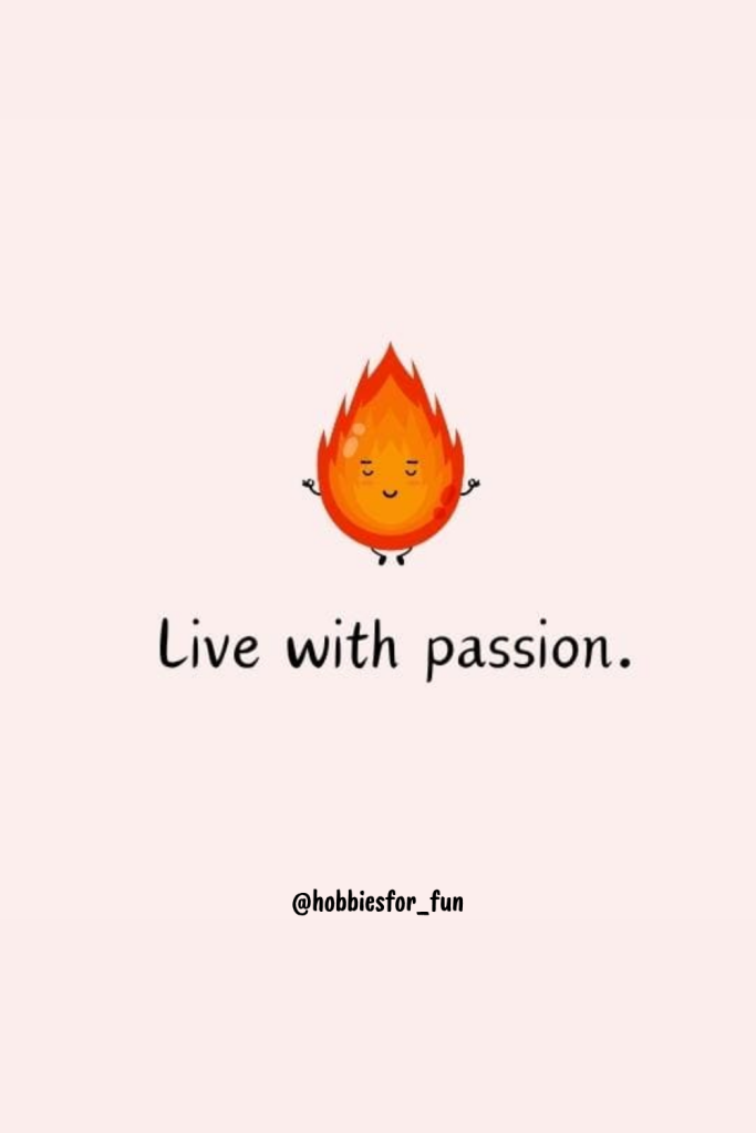 short quote, Live with passion.