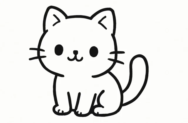 Cute Kitten Drawing: Easy Step-by-Step