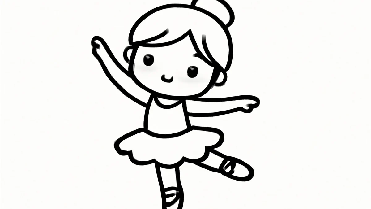 Easy Ballerina Drawing: Step-by-Step