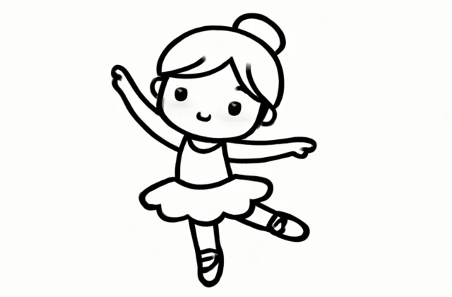 Easy Ballerina Drawing: Step-by-Step