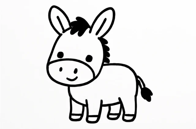 Easy Donkey Drawing: Step-by-Step Guide