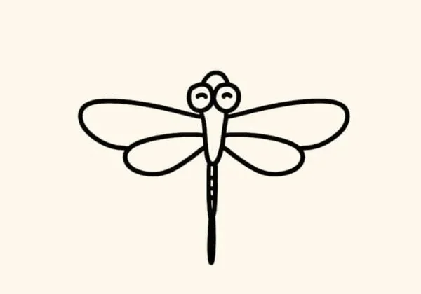 Easy Dragonfly Drawing
