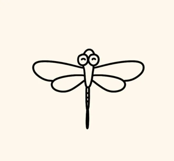 Easy Dragonfly Drawing