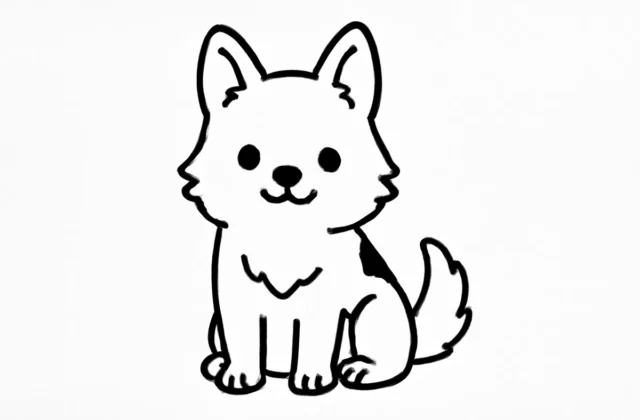 Easy German Shepherd Drawing Guide