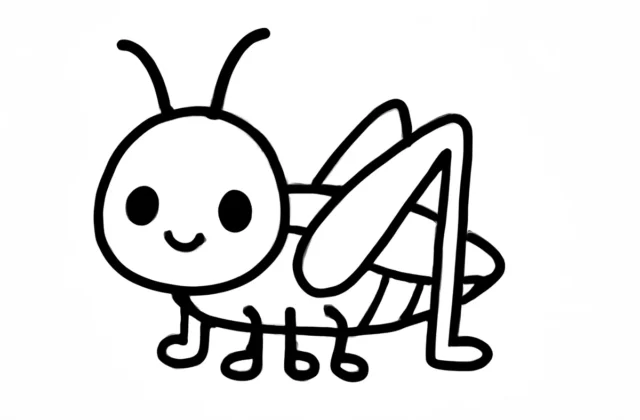 Easy Grasshopper Drawing: Step-by-Step