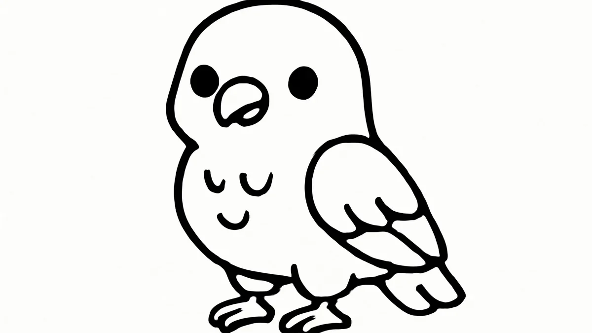 Easy Hawk Drawing