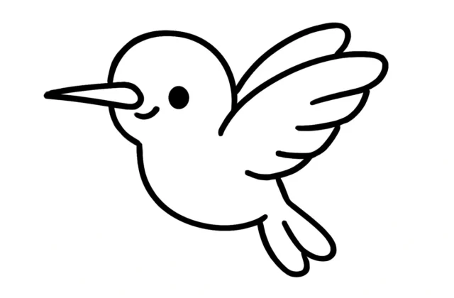 Easy Hummingbird Drawing: Step-by-Step