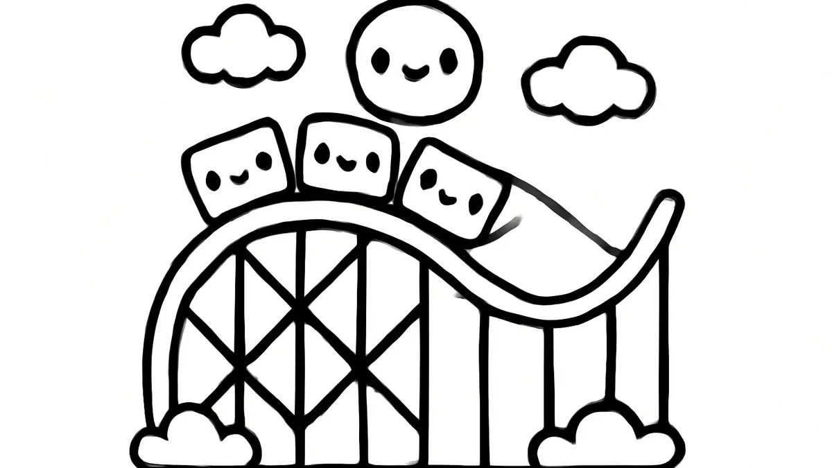 Easy Roller Coaster Drawing