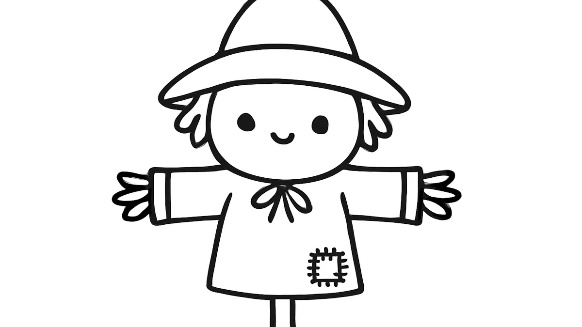 Easy Scarecrow Drawing: Step-by-Step